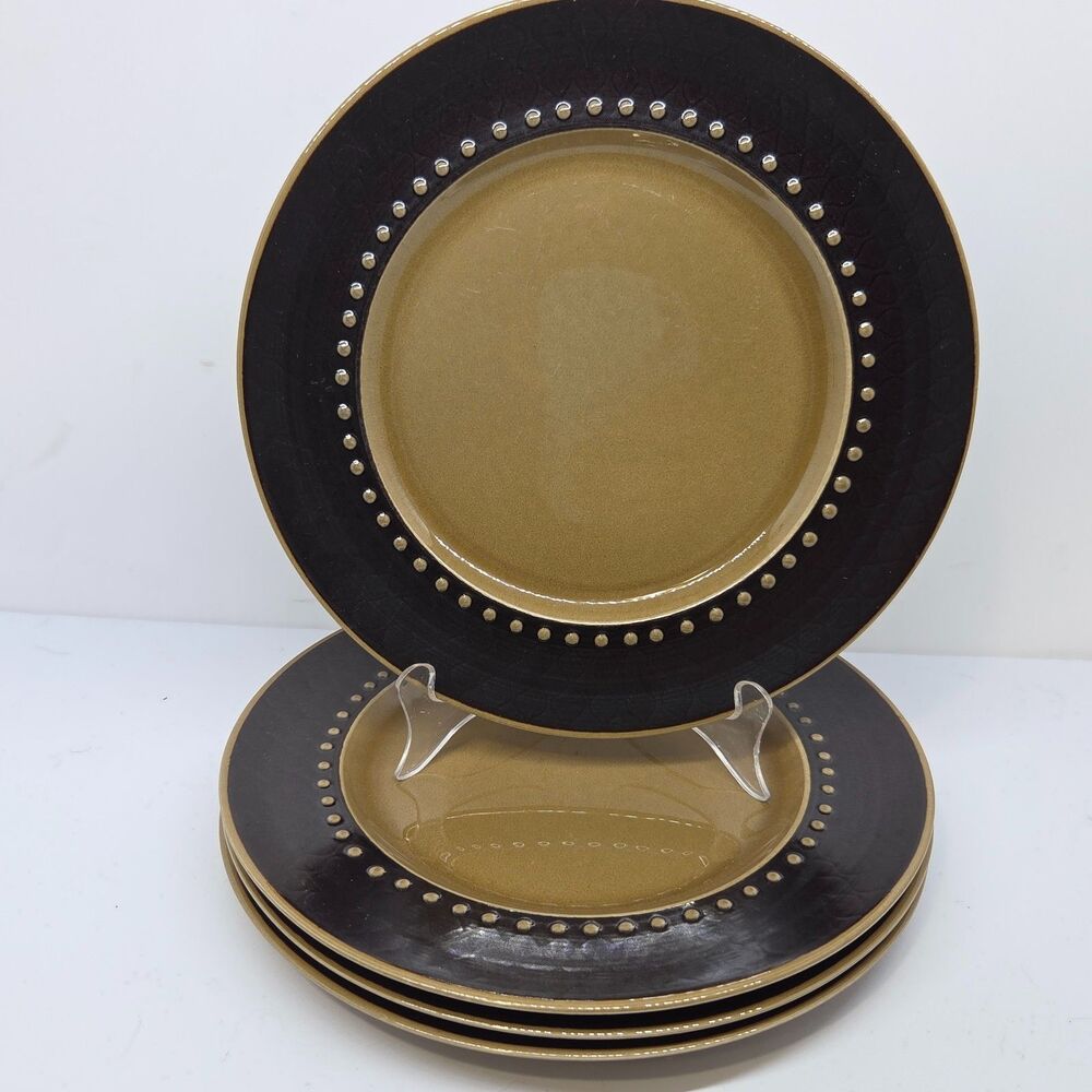 Franciscan Discovery "TAHITI" Set Of 4 Vintage 10 1/4" Dinner Plates GUC 1964-65